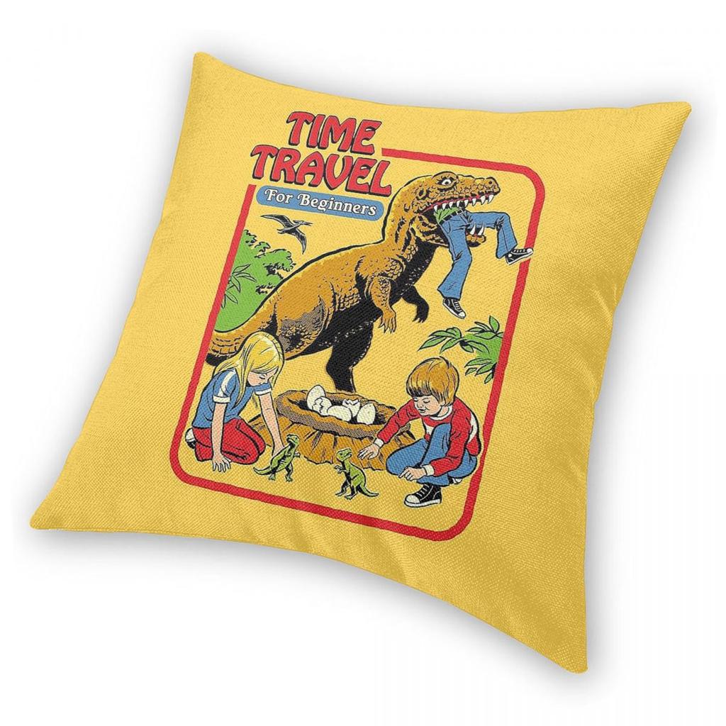 Prehistoric Dinosaur T Rex Square Pillowcase Polyester Linen Velvet Pattern Zip Decorative Pillow Case Car Cushion Cover