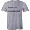 Trener personalny, czerpie przyjemność z zadawania bólu trening śmieszna koszulka t-shirt