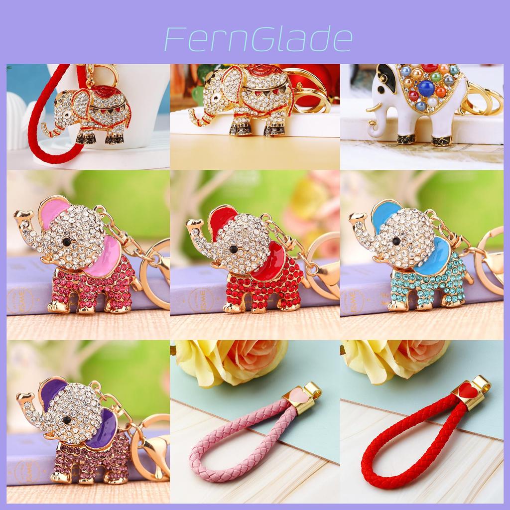 Exquisite Thai Elephant Keychain With Sparkling Rhinestones For Chic Fashion Accessories