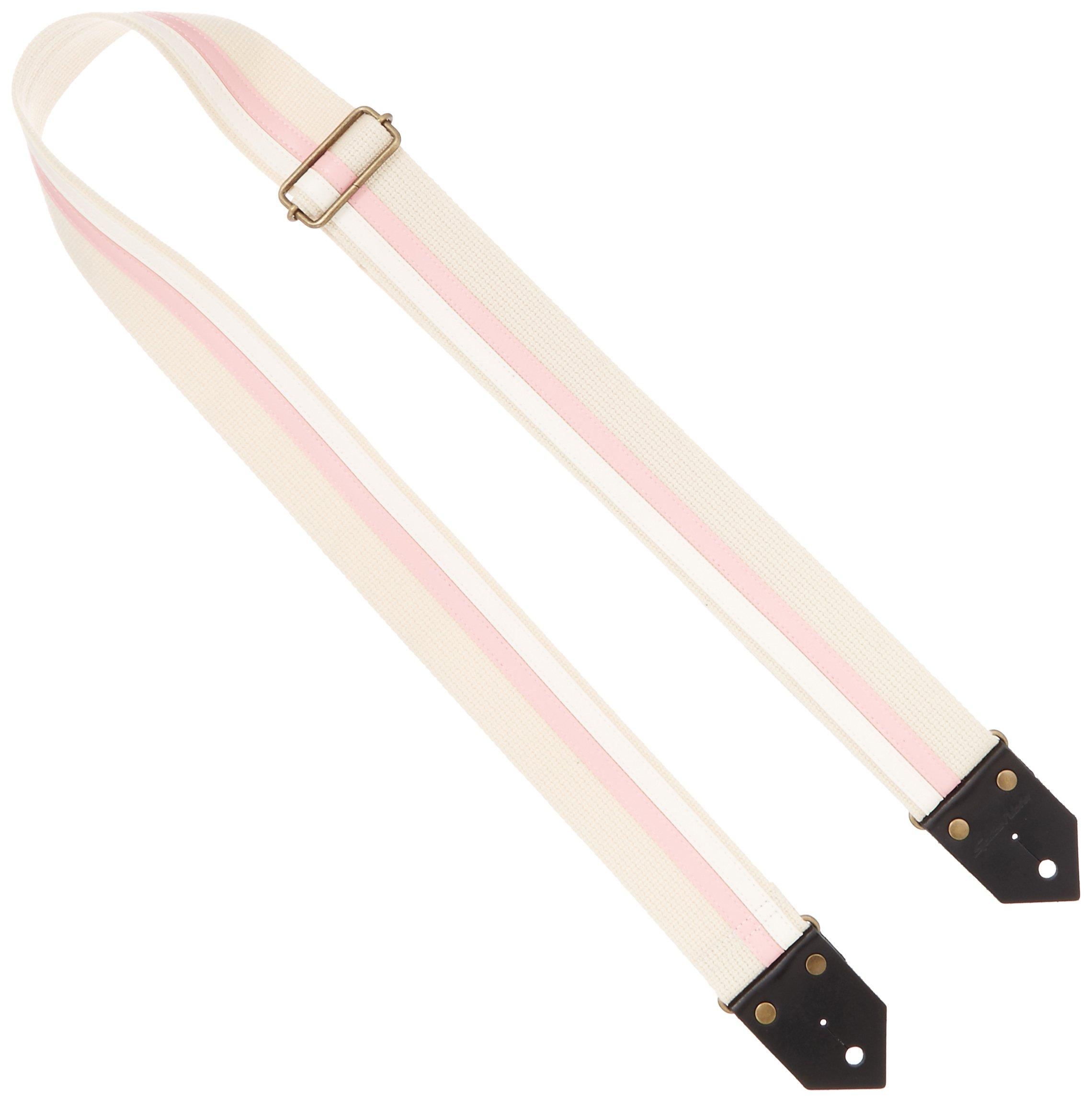 

Spice Note Guitar Strap, Ivory, ES-C5022/VWP, Pink/White