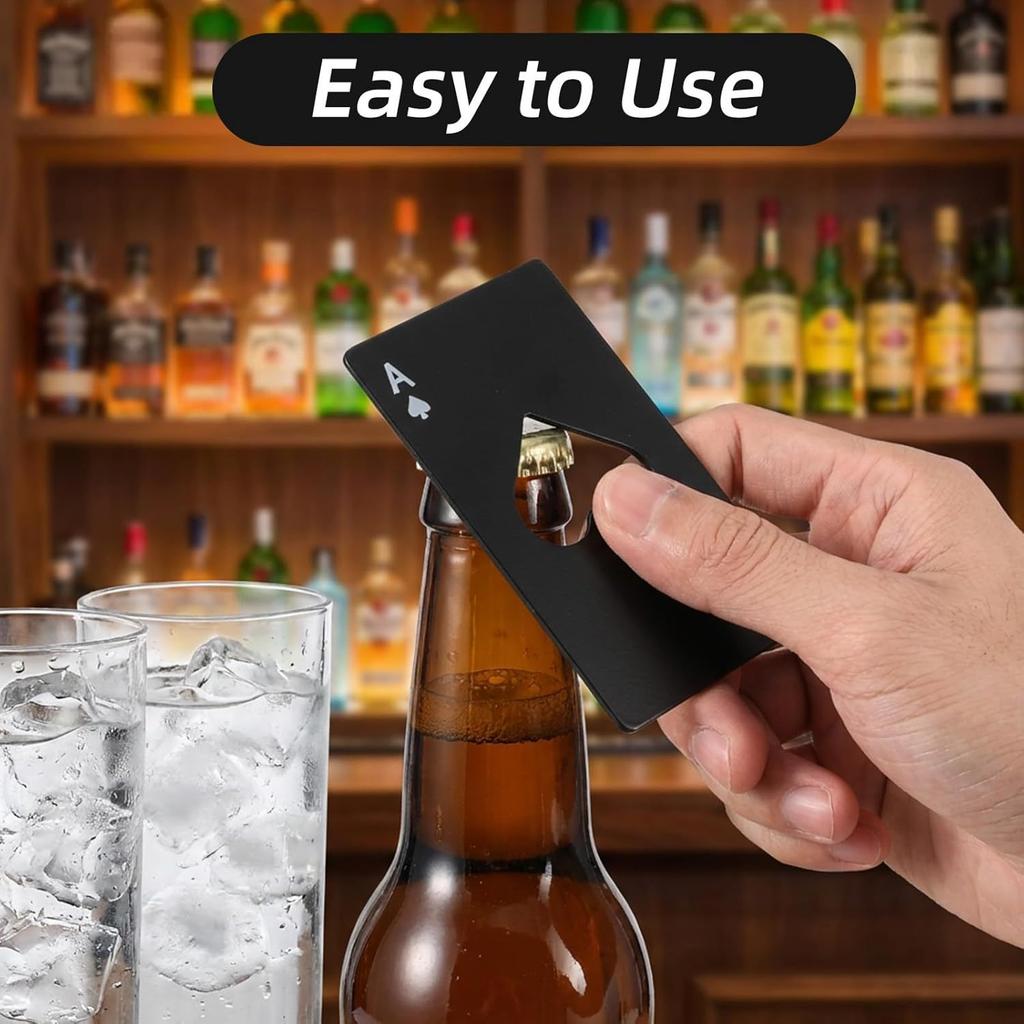Stainless Bottle Opener Creative Playing Card Design Winemaker Beer Opener Portable Credit Card Size Pocket Beer Bottle Opener