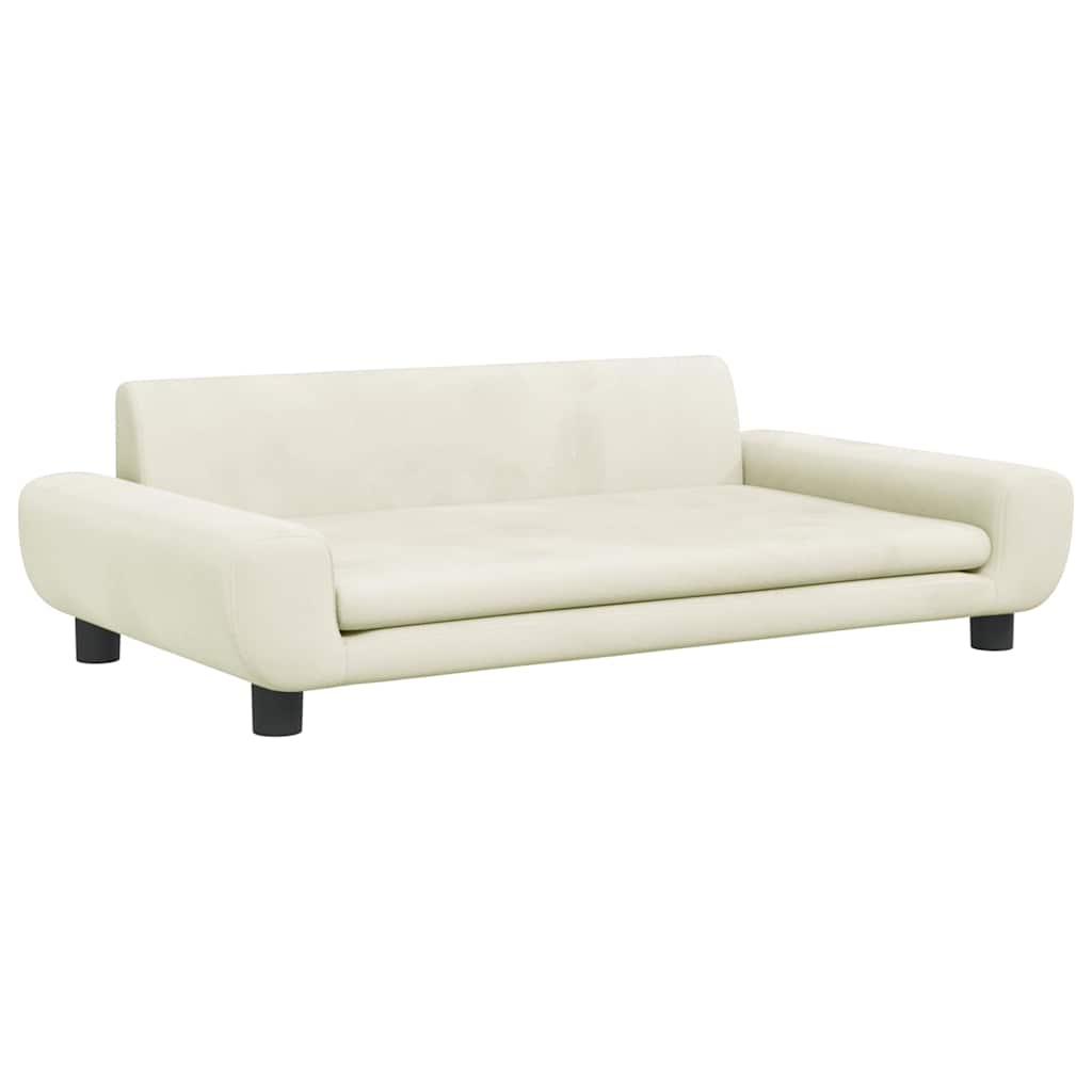 Children s Sofa Cream 100 x 54 x 33 cm Velvet