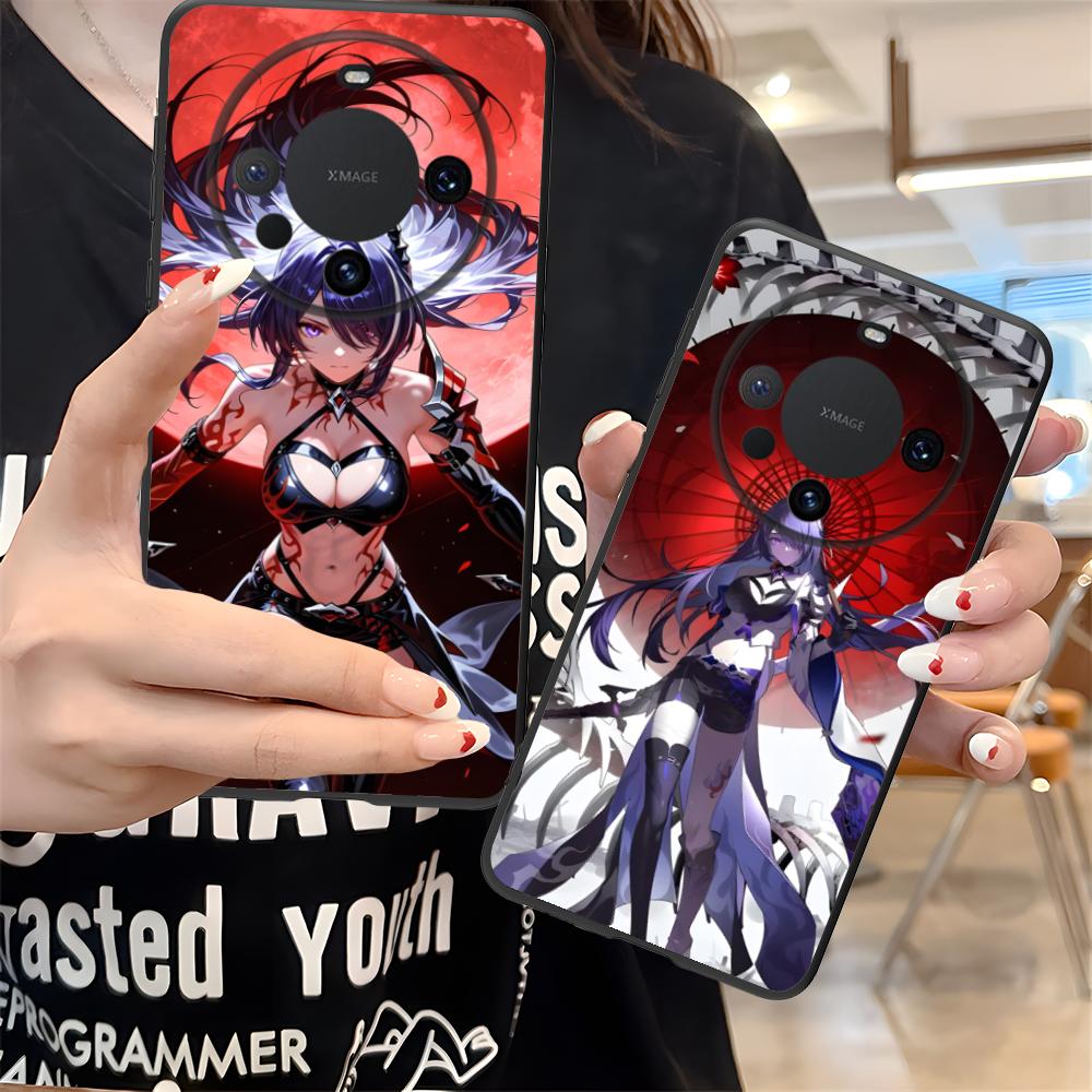 HSR Acheron Matte TPU Mobile Phone Case for Huawei Mate 60 50 40 30 20 10 Pro Plus Lite E 5G Colorful Printing Cover