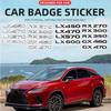 GX460 GX470 LX450 LX470 LX570 LX600 RX270 RX300 RX350 3D Car Rear Trunk Sticker Logo ABS Letter Badge Accessories
