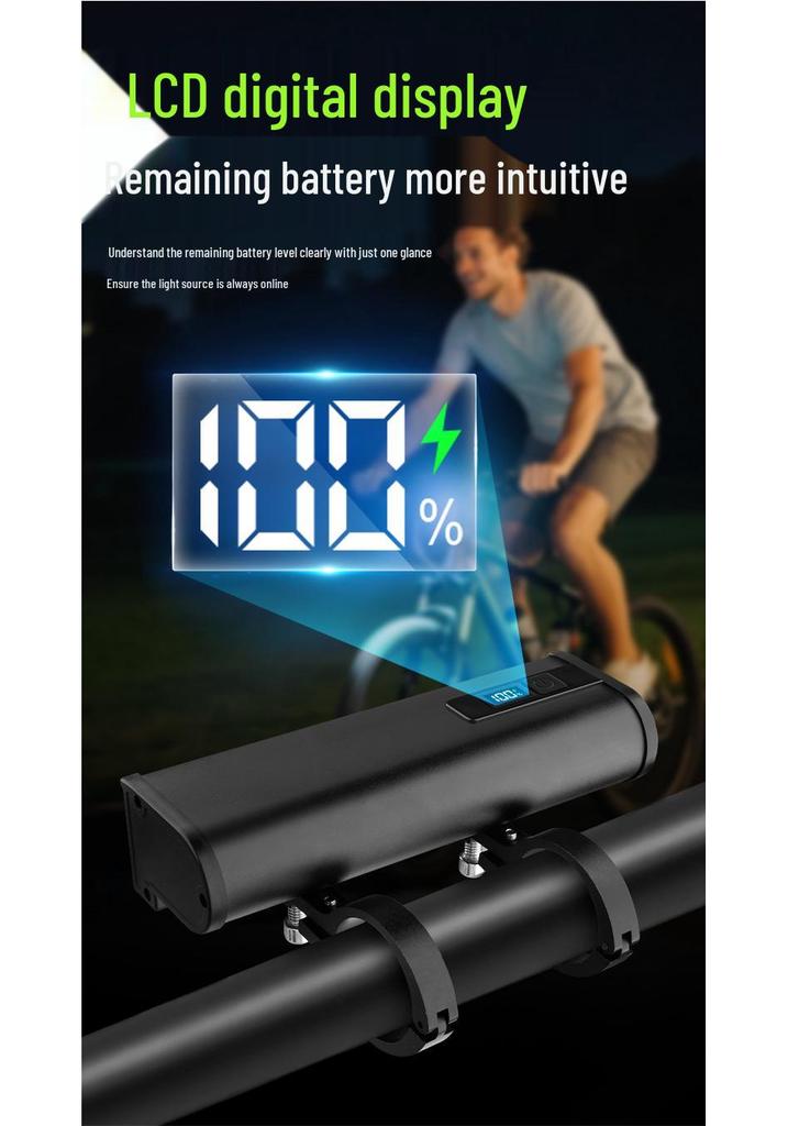Rechargeable High-Brightness Bicycle Headlight for Night Riding