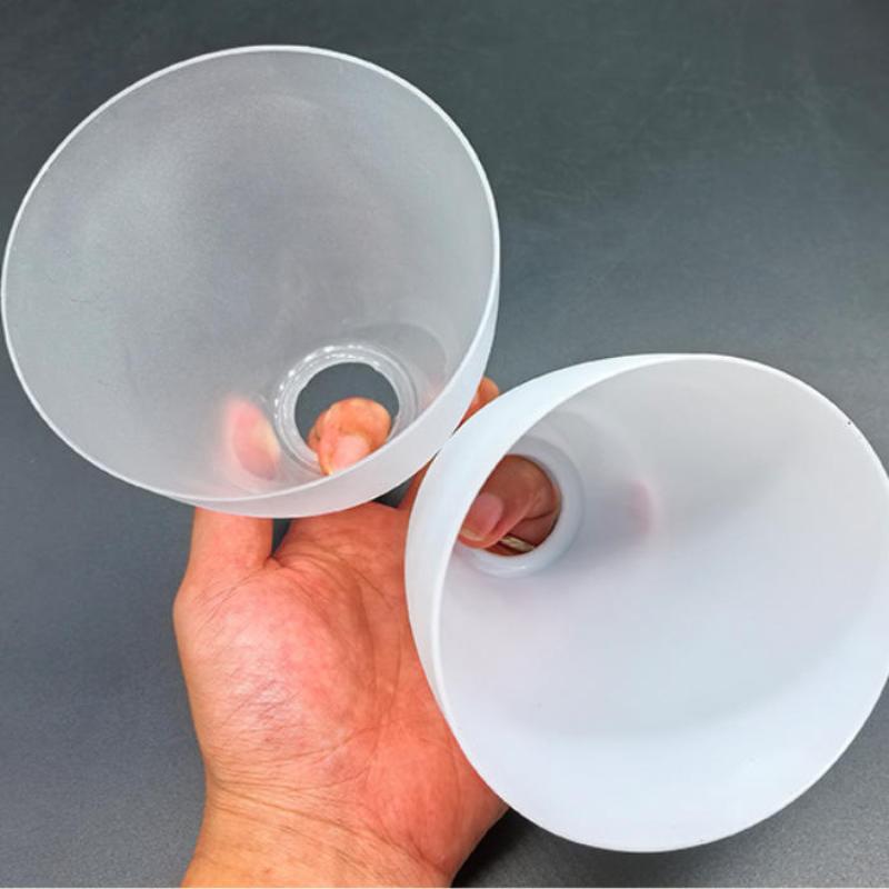1Pcs E27 Plastic Lampshade Pp Circular Long Tube Conical Shape E14 Bulb Cover White Acrylic Lamp Shade For Diy Art Lighting