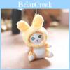 Cute Kitty Rabbit Plush Keychain Soft Short Plush Stuffed Animal Doll