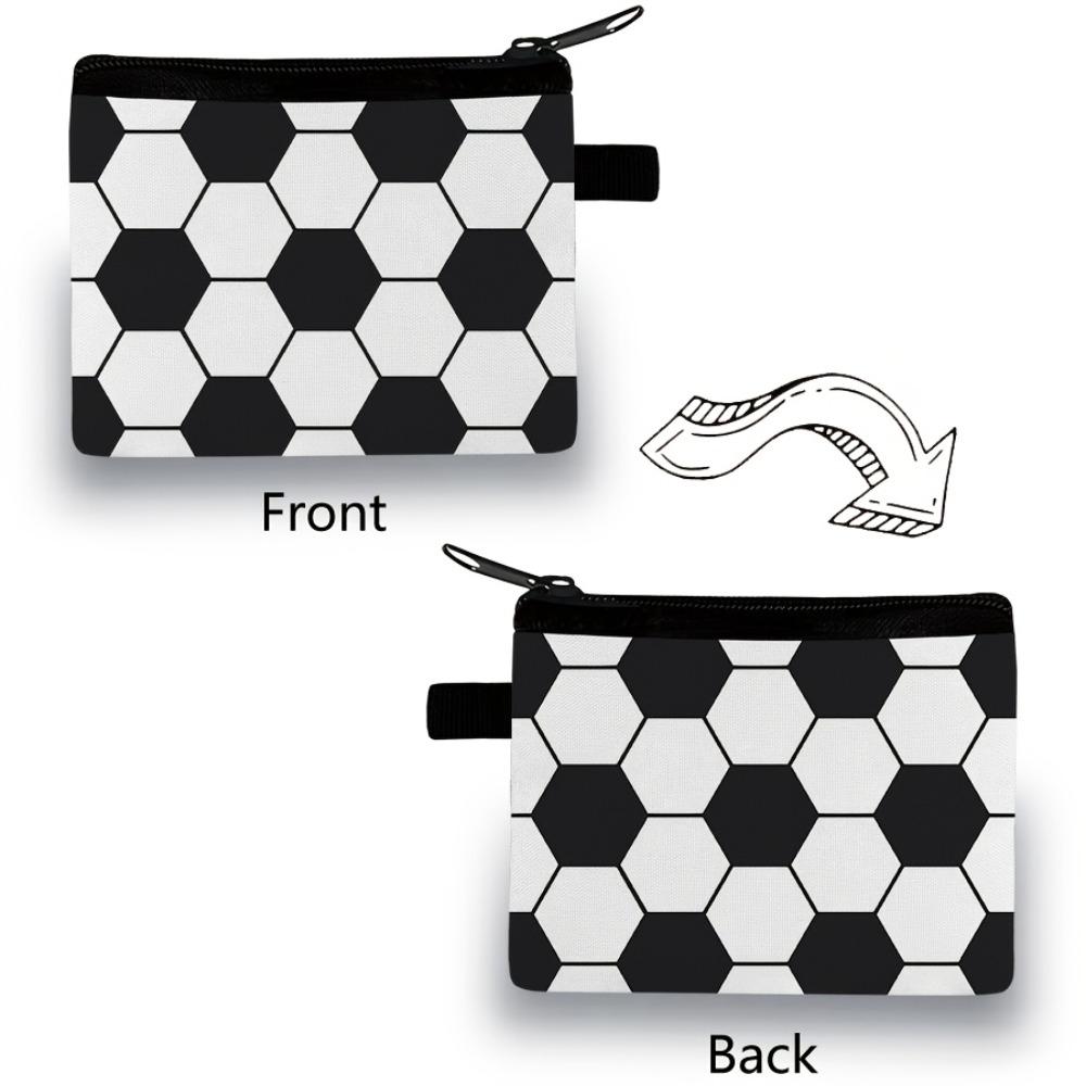 Basketball Soccer Coin Purse Storage Bag Wallet Organizer Coin Pouch Keychain Case Hand Bag For Earplugs Boys Sports Fans