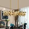 Modern luxury LED crystal chandelier living room kitchen island dining room bedroom Nordic home decoration lighting chandelier