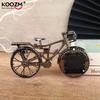1pc Vintage Bicycle Shape Arabic Numeral Creative Table Alarm Clock Home Decor Room desktop Decoration Crafts Gift