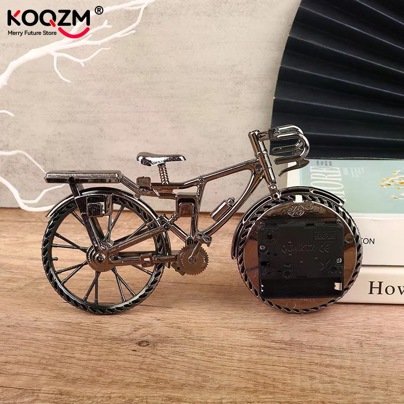 1pc Vintage Bicycle Shape Arabic Numeral Creative Table Alarm Clock Home Decor Room desktop Decoration Crafts Gift
