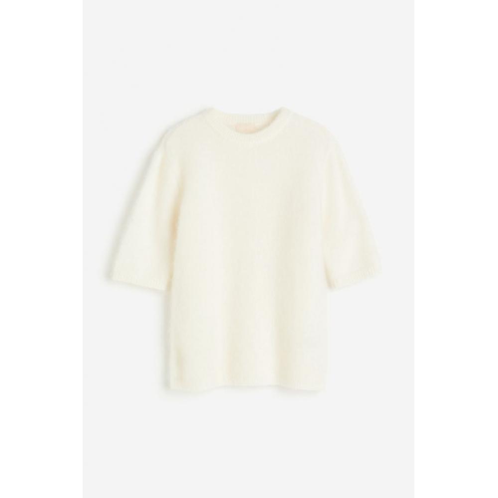 

Вязаный топ из смеси мохера HM Кремовый