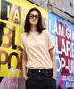Peullukeu Crop Slam Logo Pigment Short Sleeve T-Shirt Light Beige Fst752C