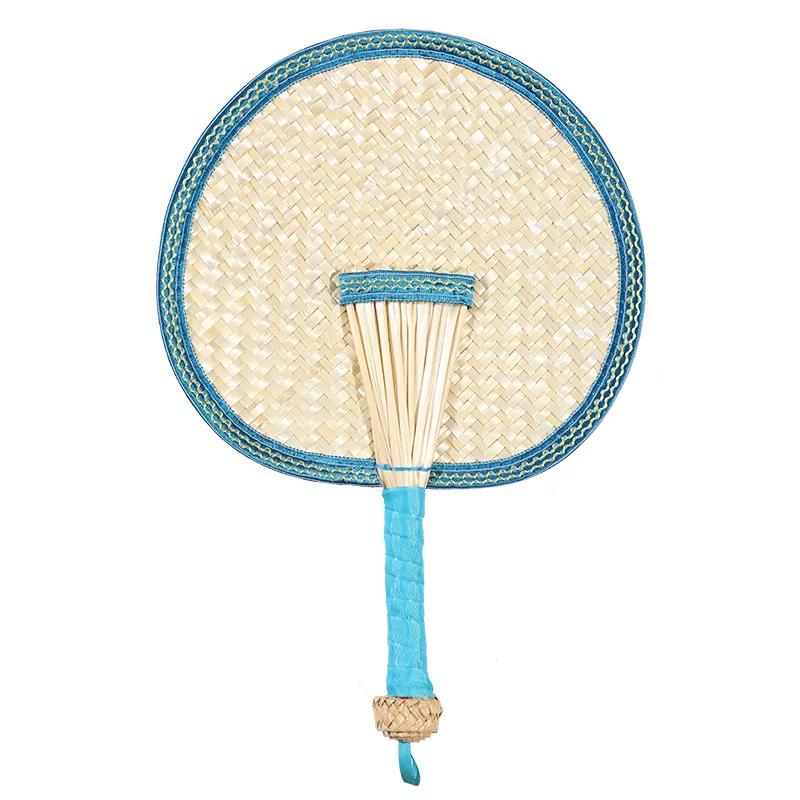 Purely Handmade Wheat Straw Woven Large Fan, Traditional Small Palm Leaf Fan, Dance Hand Fan, Handmade Baby Fan