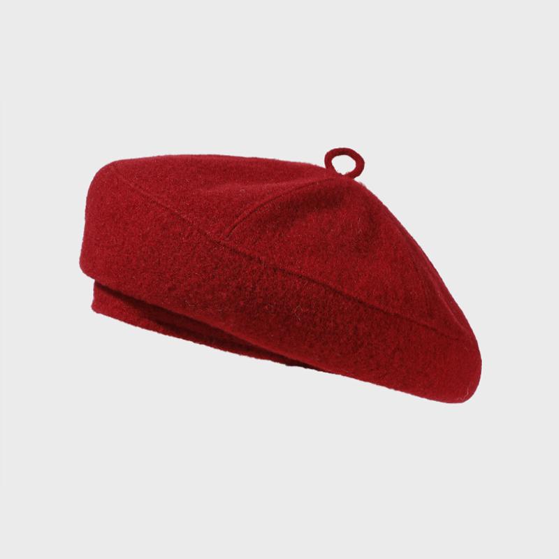 

Wool Beret Women s Autumn Winter Painter Hat червоний