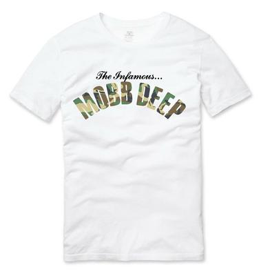 Mobb Deep The Infamous Camo Detail Біла футболка унісекс у стилі хіп-хоп