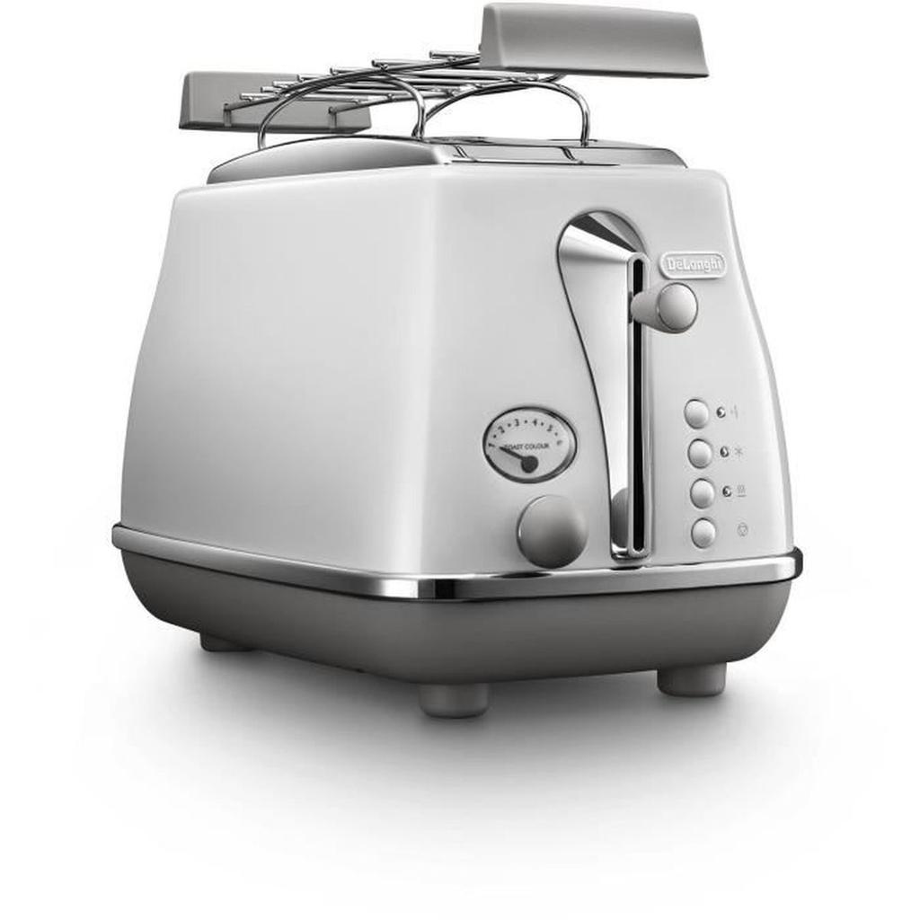 Grille-pain - DELONGHI - CTOC2103.W - 900 W - 2 fentes - Blanc