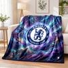 Chelsea FC Printed Flannel Blanket Warm Comfort Bed Throw For Indoor Home Decoration