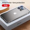 Luxury Metal Border Phone Case For iPhone 17 16 15 14 Pro Max 14 15 Plus 16pro Buckle Removal Frame Lens Protection Cover