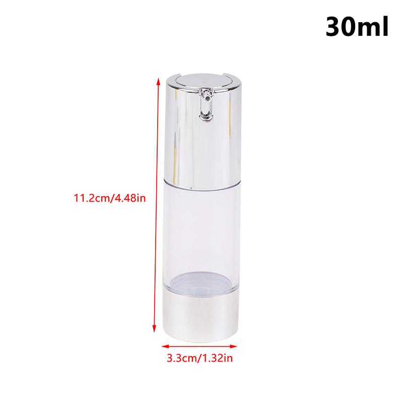 1Pcs 15/30/50ml Luxury Refillable Airless Pump Bottles Portable Vacuum Cosmetic Containers for Lotion Treatment and Travel Use