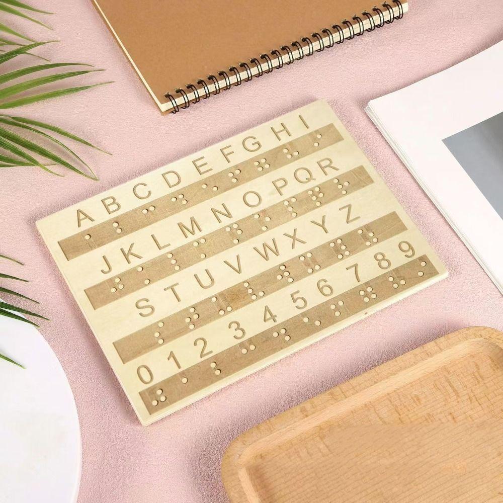 Thickened Braille Learning Board Efficient Braille Self-Learning Tool  Visual Impairment Aids