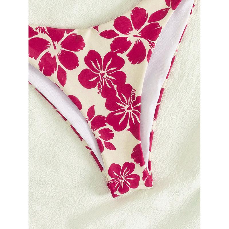 Letní plavky Dámské Sexy Halter Bikini Sety Push Up Podprsenka Tanga Dvoudílné Plavky Plážové oblečení Koupací oblek Dámské Sexy Plavky