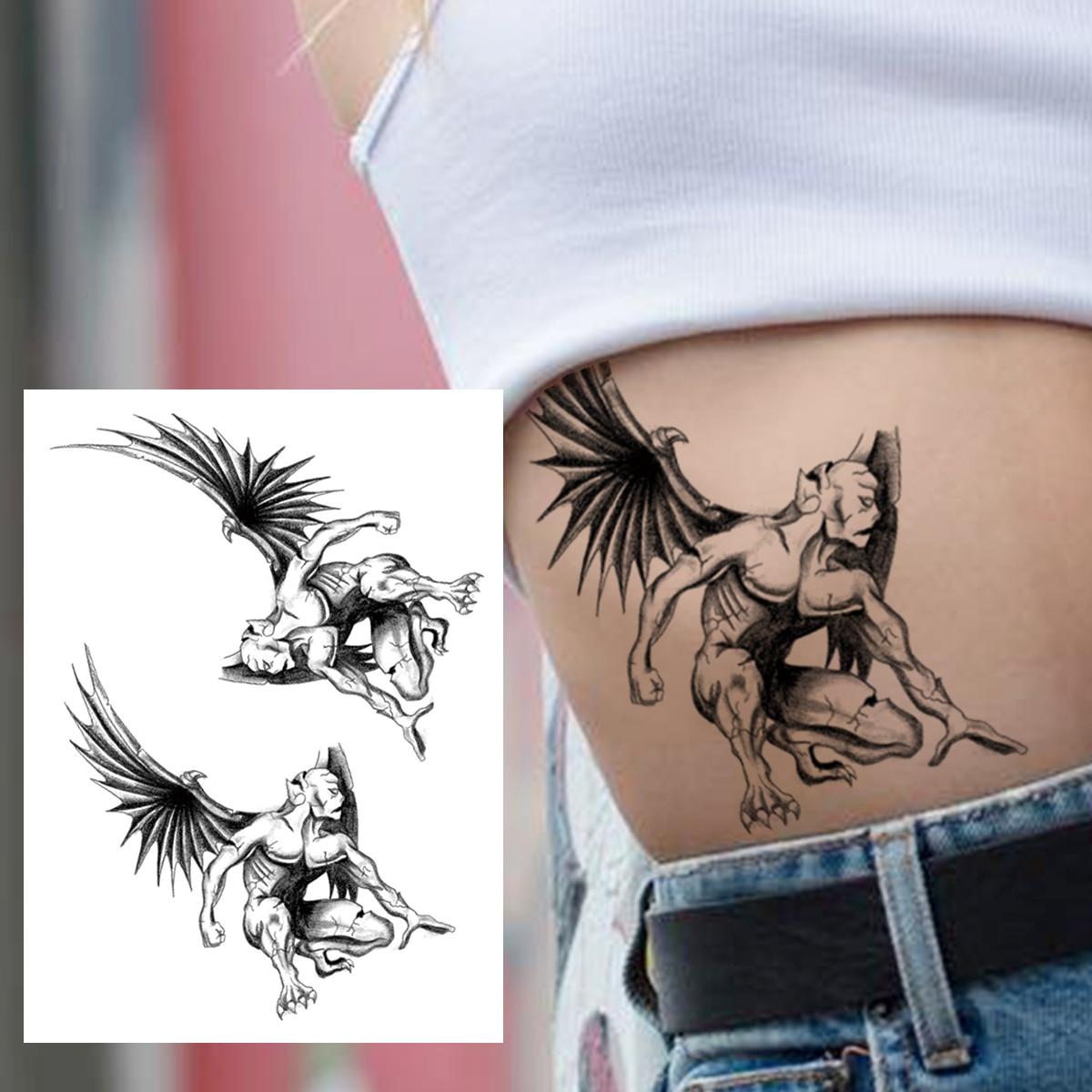 

Сексуальная временная татуировка с цветком лисы для женщин и девочек, для взрослых, Лотос, волк, бабочка, татуировки, наклейка, акварель, поддельная водостойкая татуировка на руку