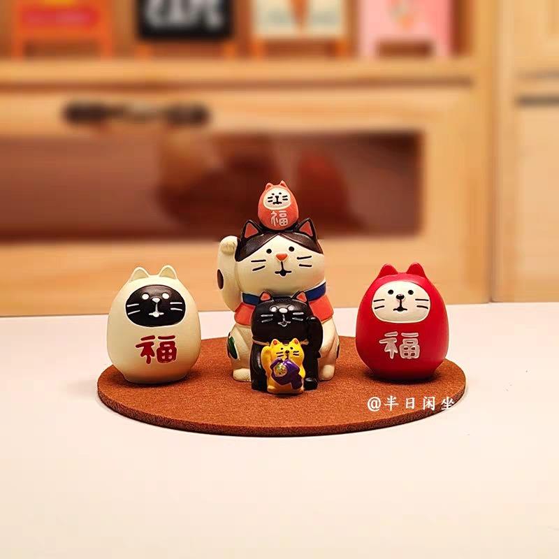 Lucky Cat Ornament Store Office Opening Feng Shui Ornament Home Furnishing Car Center Console Decoration Figure Crafts