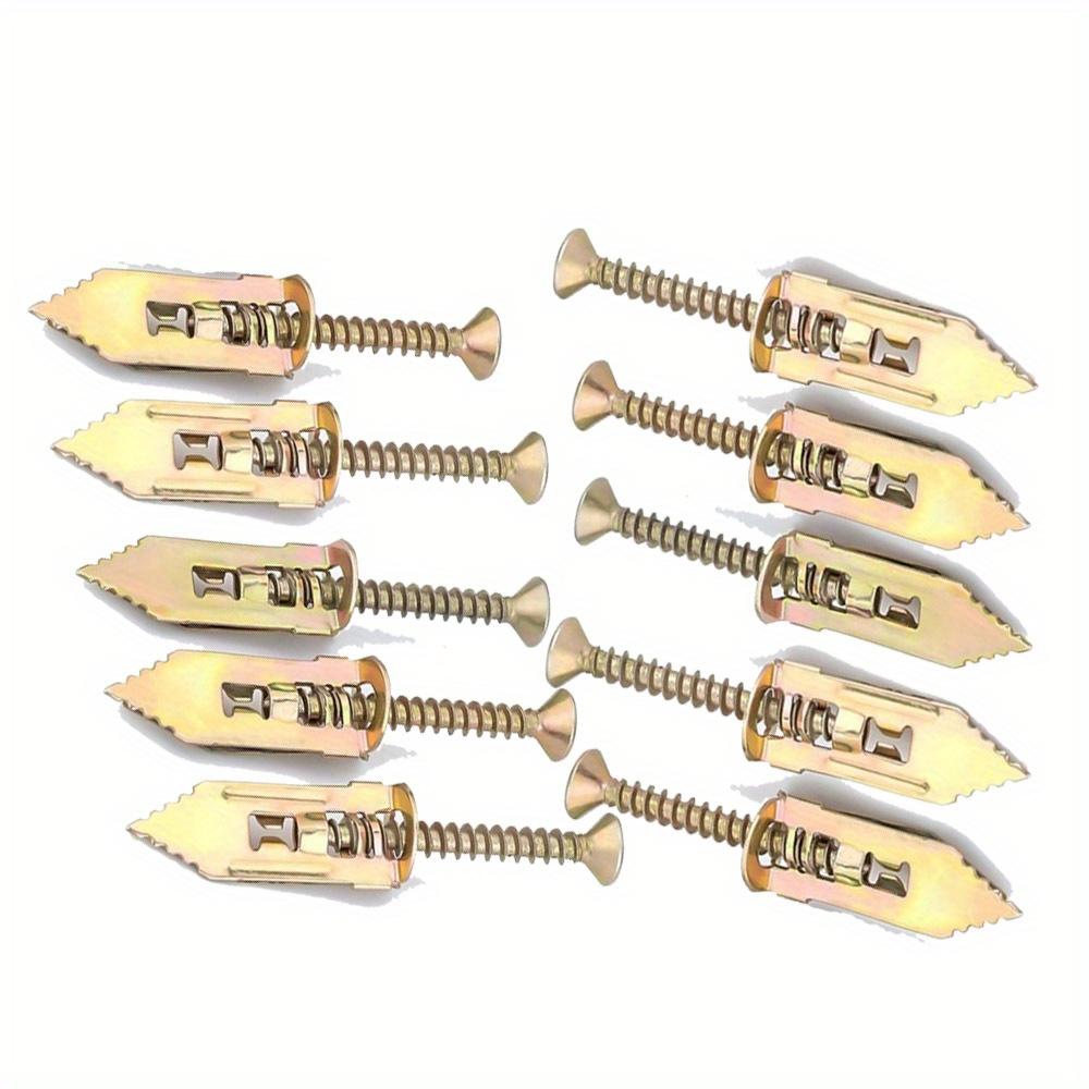 Набор из 20 самонарезающих дюбелей-саморезов, металлические, для гипсокартона, стекловолокна, изоляционных плит и других материалов, настенные крепления для надежного бронзовый