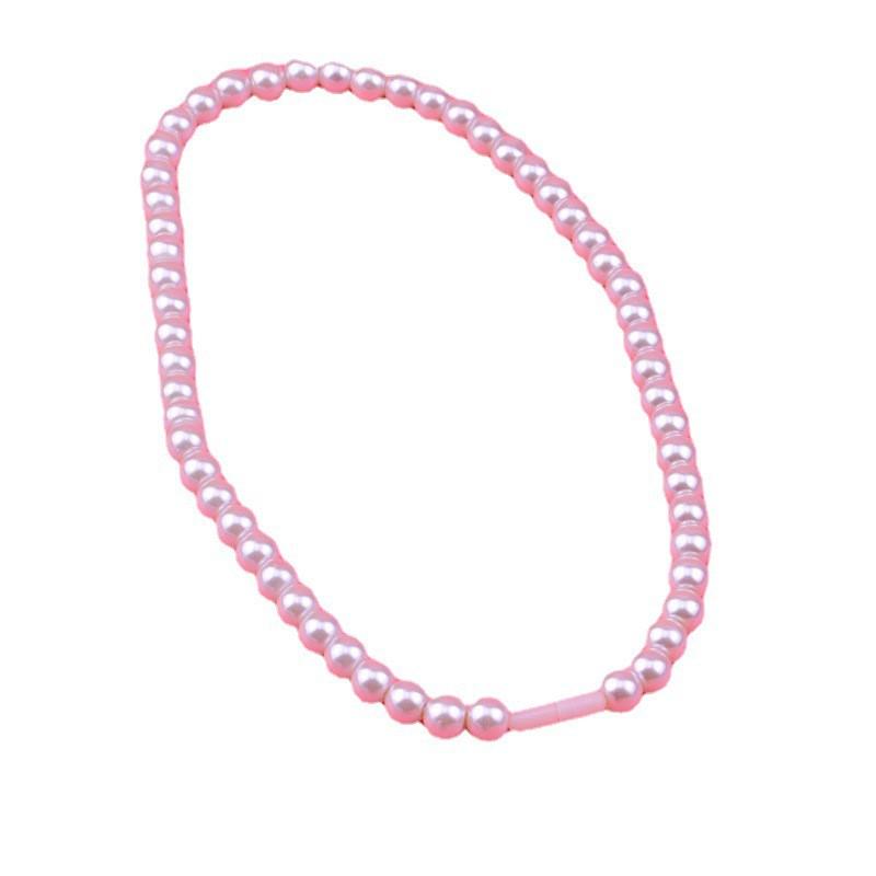 8mm Glass Pearl-Style Short Necklace Women Minimalist Choker Chain Jewelry Gift