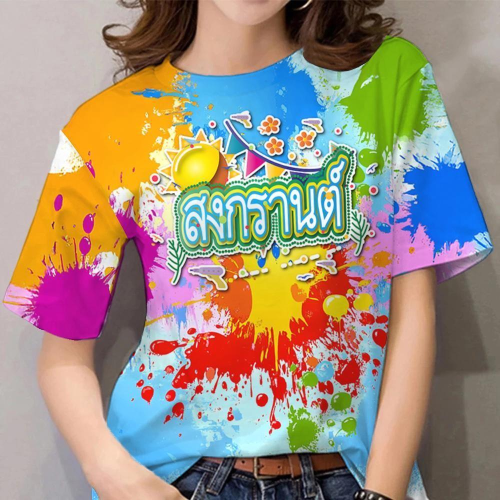Women's Songkran Rainbow Graffiti T-shirt