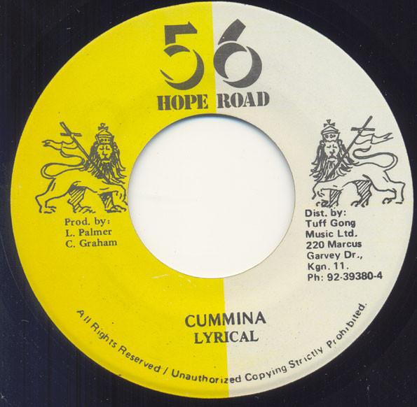 

7inch Record LYRICAL Cummina NONE 56 Hope Road Jamaica Reggae Ska Dub Used