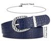 New Fashionable Crocodile-Print Buckle American-Style Belt; Trendy, Retro, Versatile, Niche PU Waist-Cinching Women’s Belt