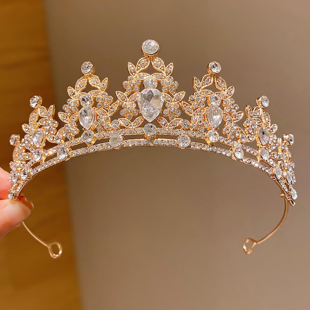 Girls' Crystal Princess Crown - Colorful Headdress for Birthday, Performance, or Photography