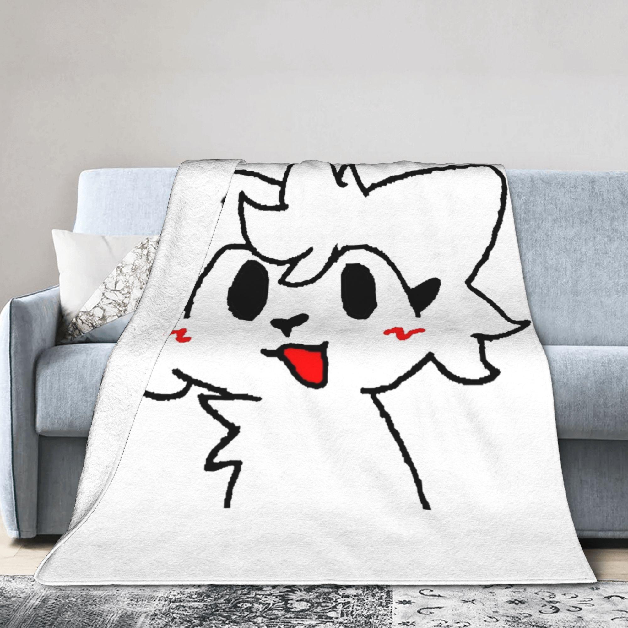 Boykisser Silly Cat Blanket Fleece Cozy Soft Throw Blankets for Sofa Quilt 75X95CM