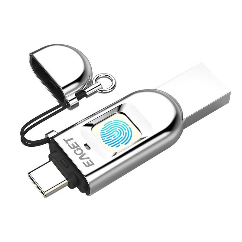 Eaget Fingerprint Encrypted Dual-Interface USB Drive