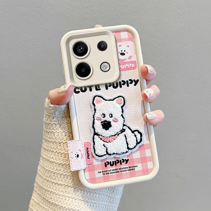 KEYSION Cartoon Niedlich Plüsch Stickerei Hülle für Xiaomi POCO X6 mit Lanyard Silikon Stoßfest Handyhülle für Redmi Note 13 Pro 5G