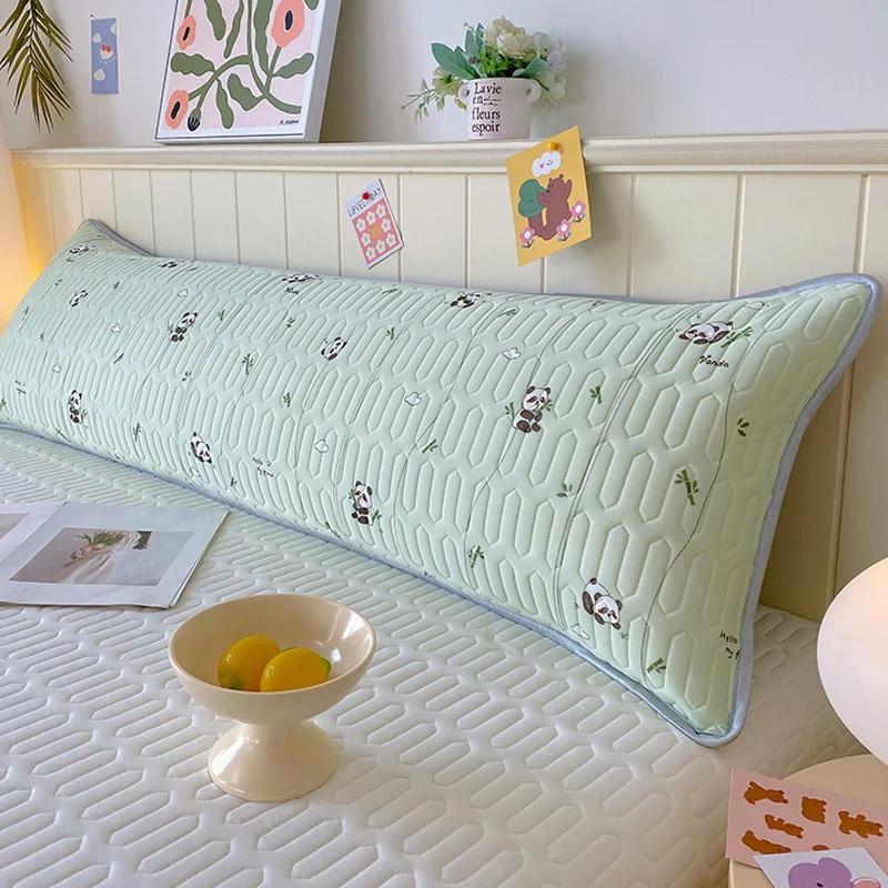 New Class A Cool Silk Small Fresh Printing Double Long 48x150cm Pillowcase Extended Couple Pillowcase Single Pillowcase