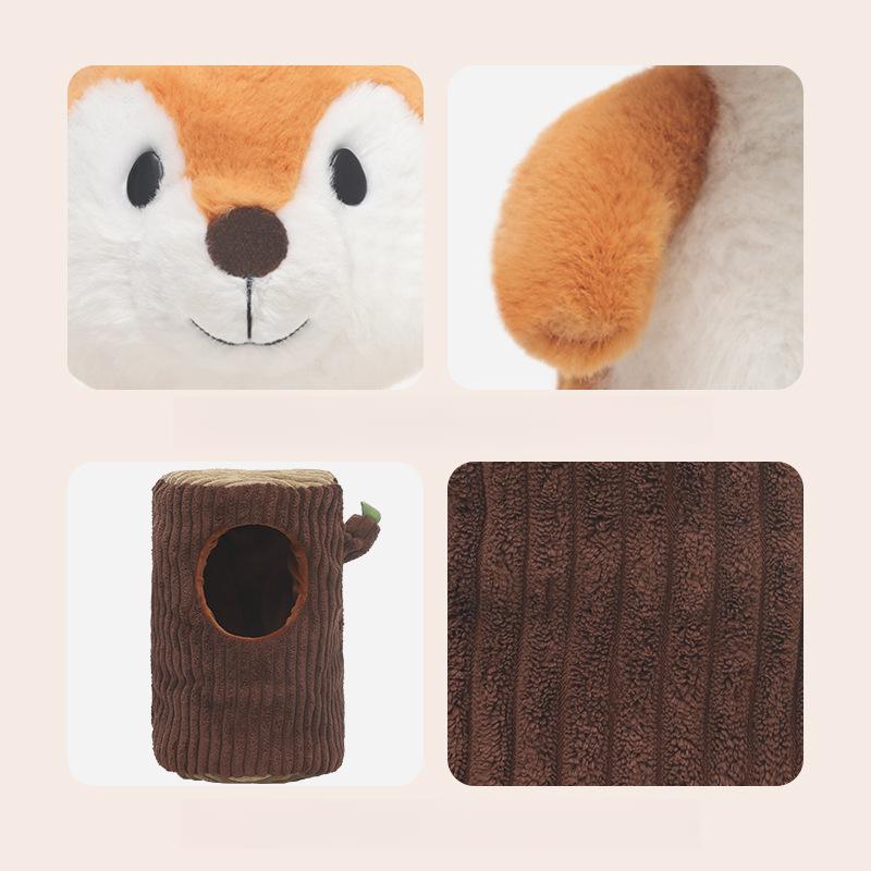 Squirrel Plush Toy - Ultra-Soft Stuffed Animal, Sleep Aid Pillow & Birthday Gift for Kids