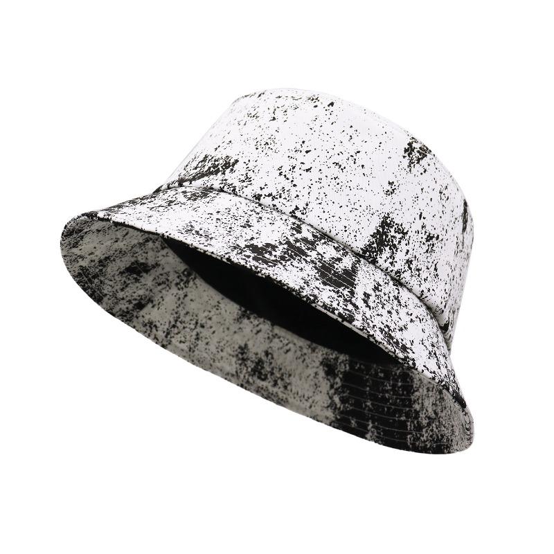 Versatile graffiti bucket hat spring and summer men's trendy bucket hat women's plain hat washbasin hat