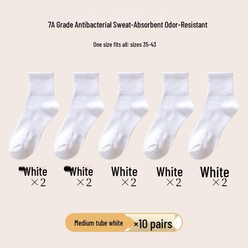 YUZHAOLIN Unisex Anti-Odor Mid-Calf Sports Socks