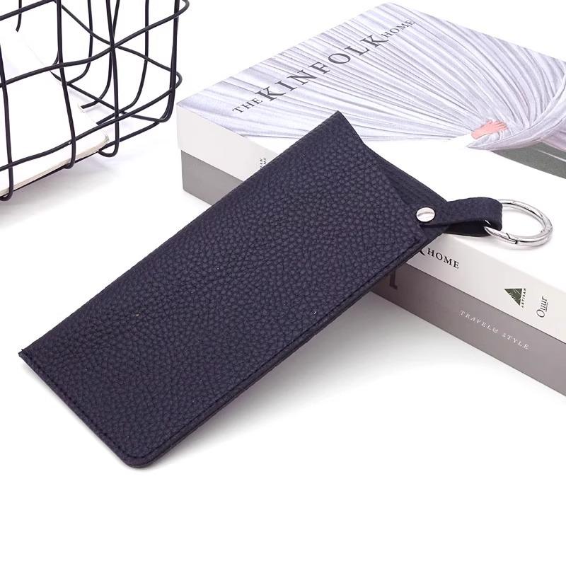 Tragbare PU Brillen- & Sonnenbrillen-Hängeaufbewahrungstasche mit Schlüsselring