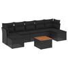 VidaXL Salon de jardin 8 pcs avec coussins noir résine tressée 3223773