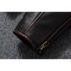 Stile RL Top Layer Oil Waxed Pelle di Vacchetta Vera Giacca Uomo Collo Alto Marrone Motociclo Giacca Uomo Biker Giacca Primavera Autunno