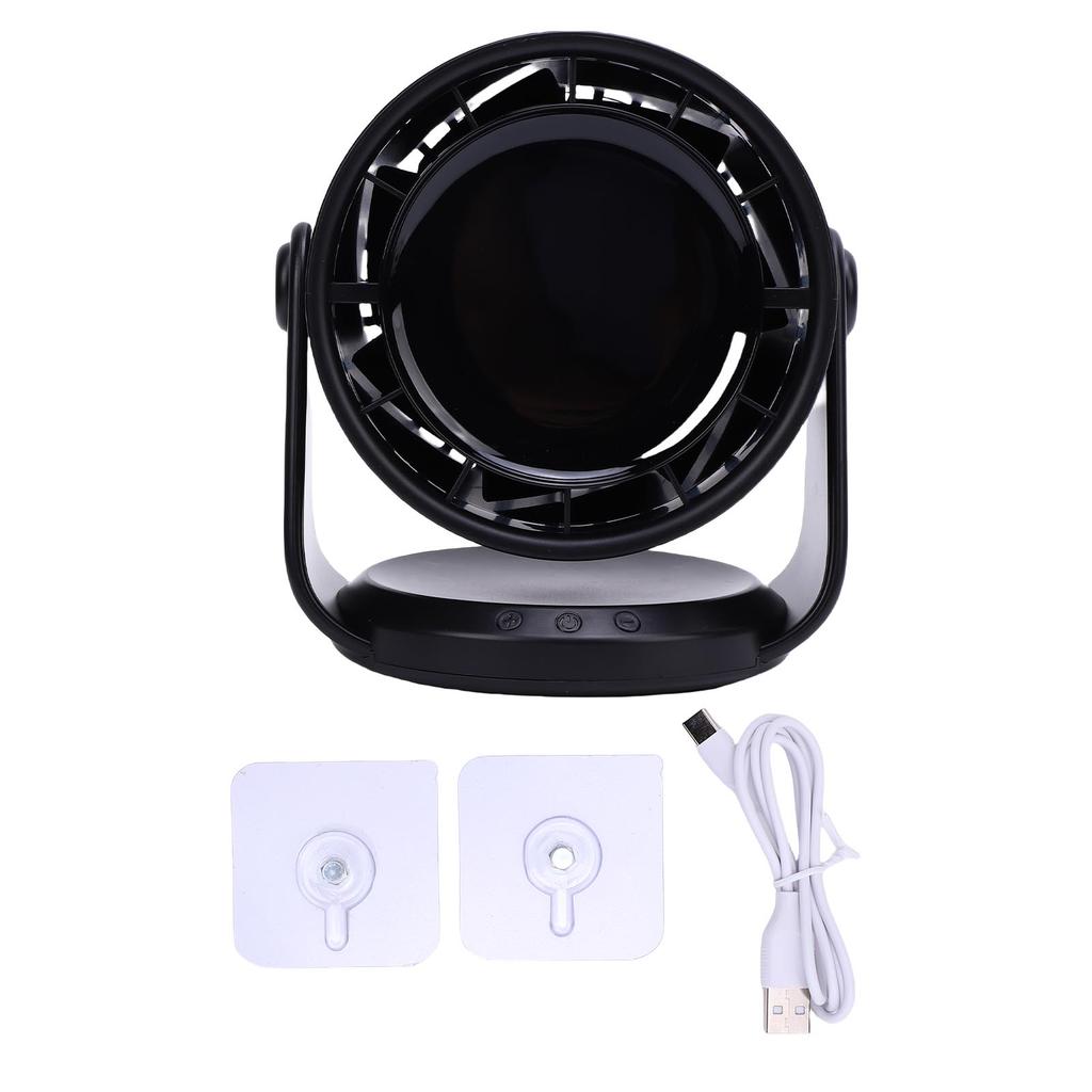 Table Fan Quiet Wall Mounted Desk Fan Digital Display Rechargeable USB Fan 100 Speeds for Home