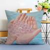 Works by Polish Artist Monika Marchewka Cushion Cover Washable Linen Comfort Soft  for Sofa Bed Cozy Home Room Decor