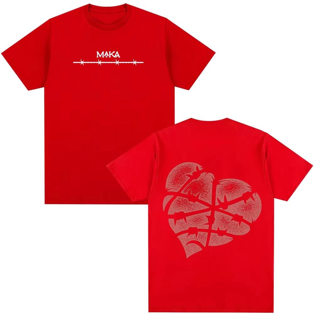 Rapper Maka Tour Merch Tshirt Mens Women Clothing Fashion Hip Hop Tshirts Cotton Casual Loose Short Sleeve T Shirt Streetwear