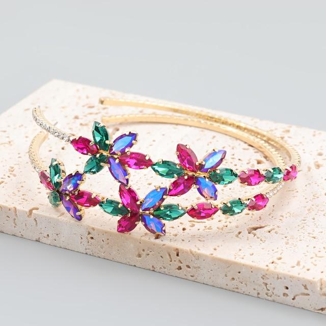 

Jijiawenhua Новые трендовые многоцветные женские серьги-кольца со стразами для вечеринок, модные ювелирные изделия, аксессуары