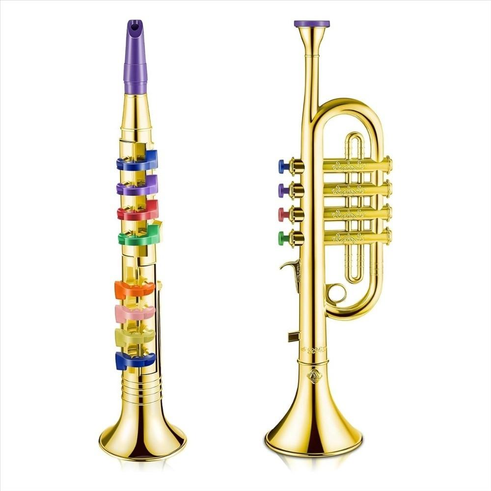 Simulated Musical Kids Saxophone Toy Silver Gold Simulation Clarinet Toy  Play House