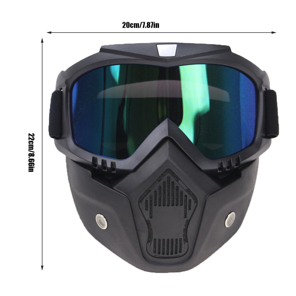 Motorcycle Accessories Helmet Face Cover Adjustable Detachable Goggles Head Protector Anti-UV Fog-proof Sand-proof Gifts for Men